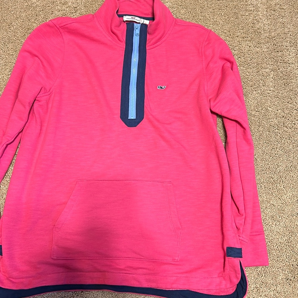 Vineyard Vines Women’s Large pink Quarter zip